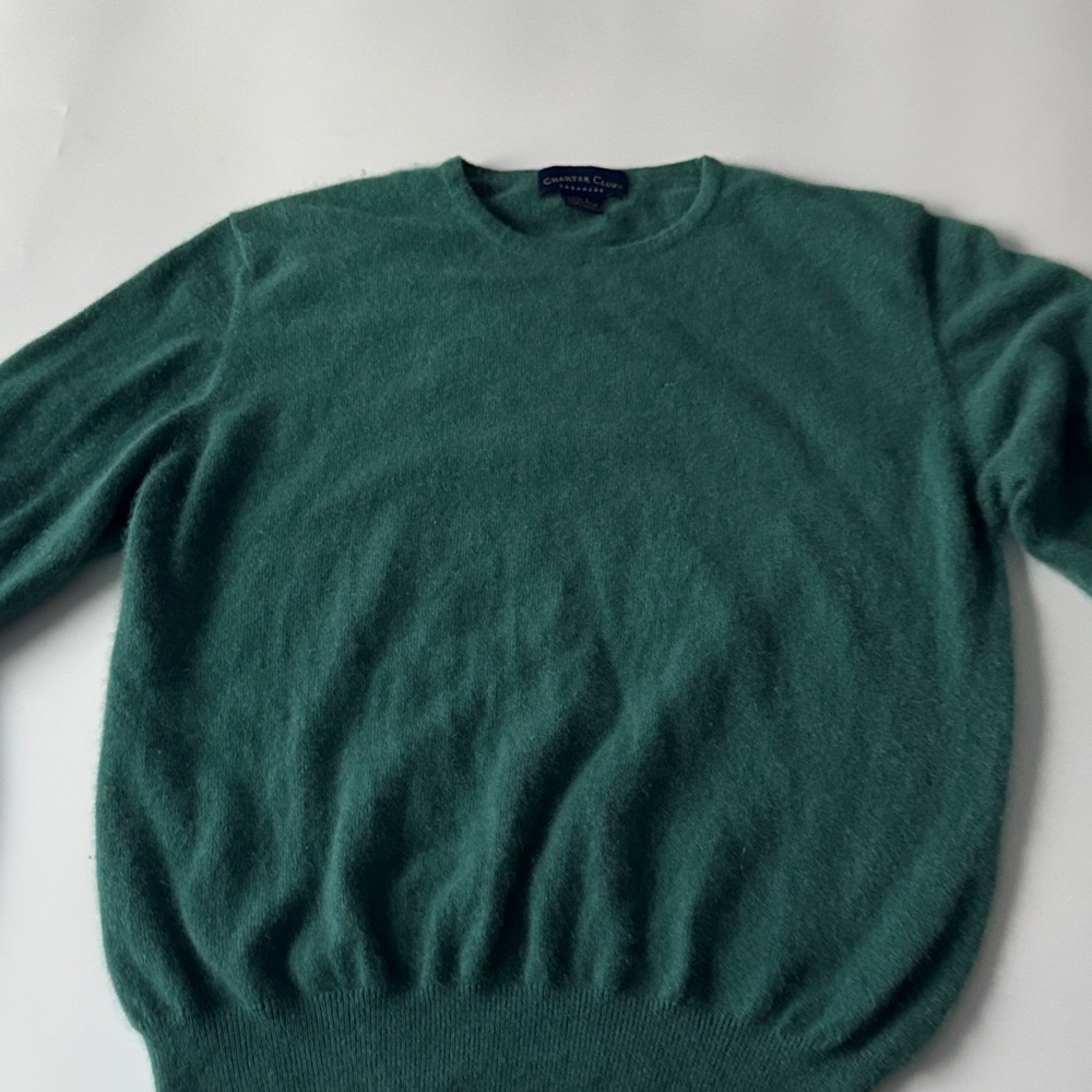 Charter Club Teal Crewneck Sweater for Men